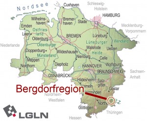 DRBerg-Lage in Niedersachsenkarte